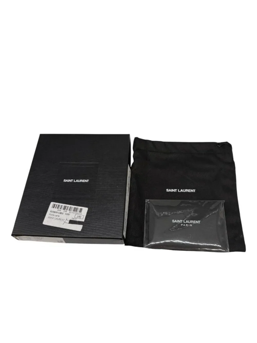 Saint Laurent Paris Fragment Case Cassandra Coin Purse Card Leather Black YSL